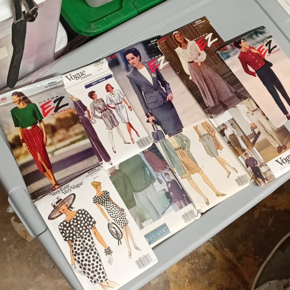 Vintage Vogue Sewing patterns 9 lot bundle Used Some Damaged